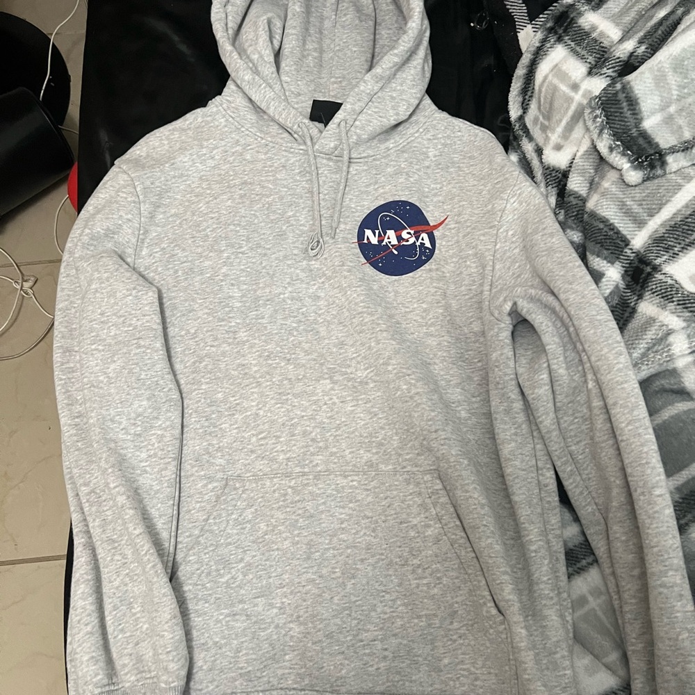 mens grey nasa hoodie from h&m